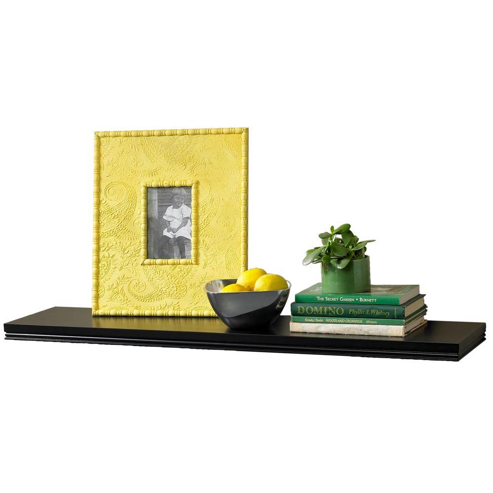 Lewis Hyman 36 in. W x 8 in. D x 1.25 in. H Warwick Black MDF Floating