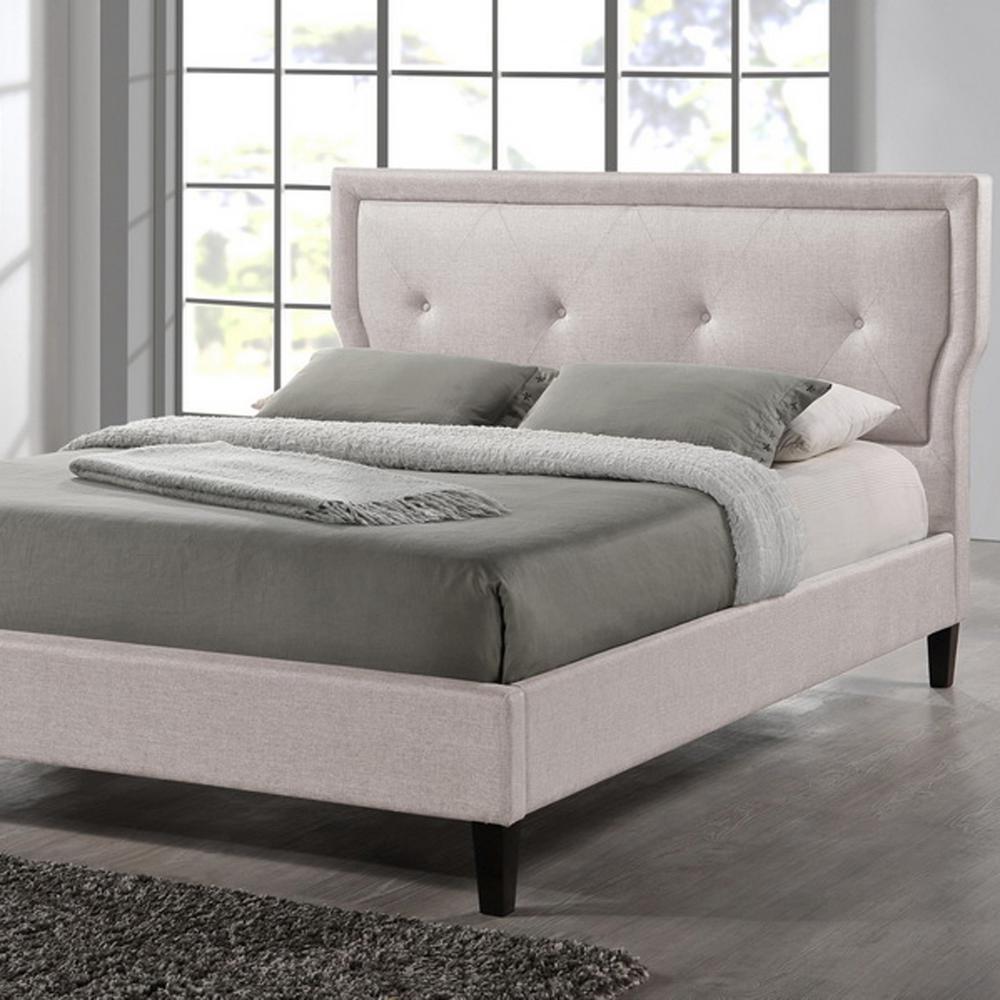 HomeSullivan Wentworth Oatmeal King Upholstered Bed-40E784BK-1BLBED ...