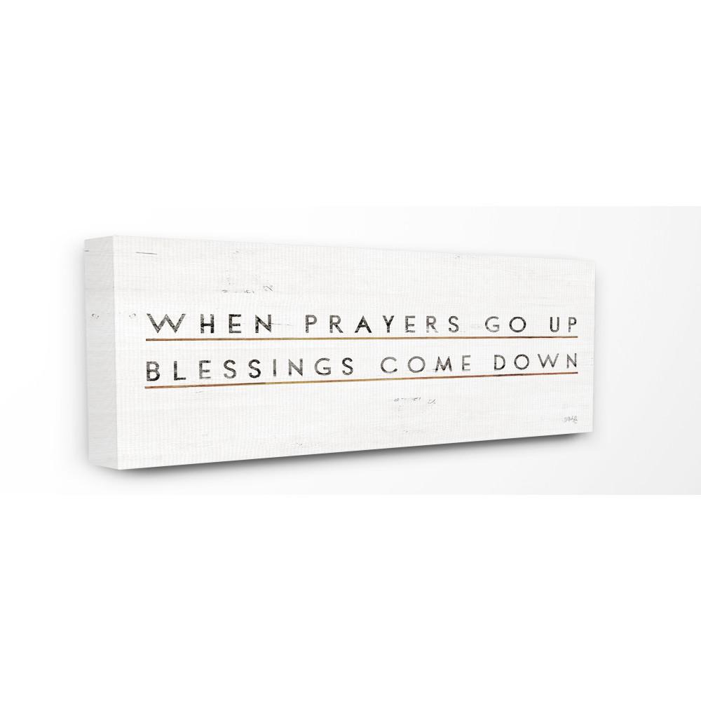The Stupell Home Decor Collection 10 In X 24 In When Prayers Go Up Distressed Texture White Wood Look Canvas Wall Art By Marla Rae Ewp 168 Cn 13x30 The Home Depot