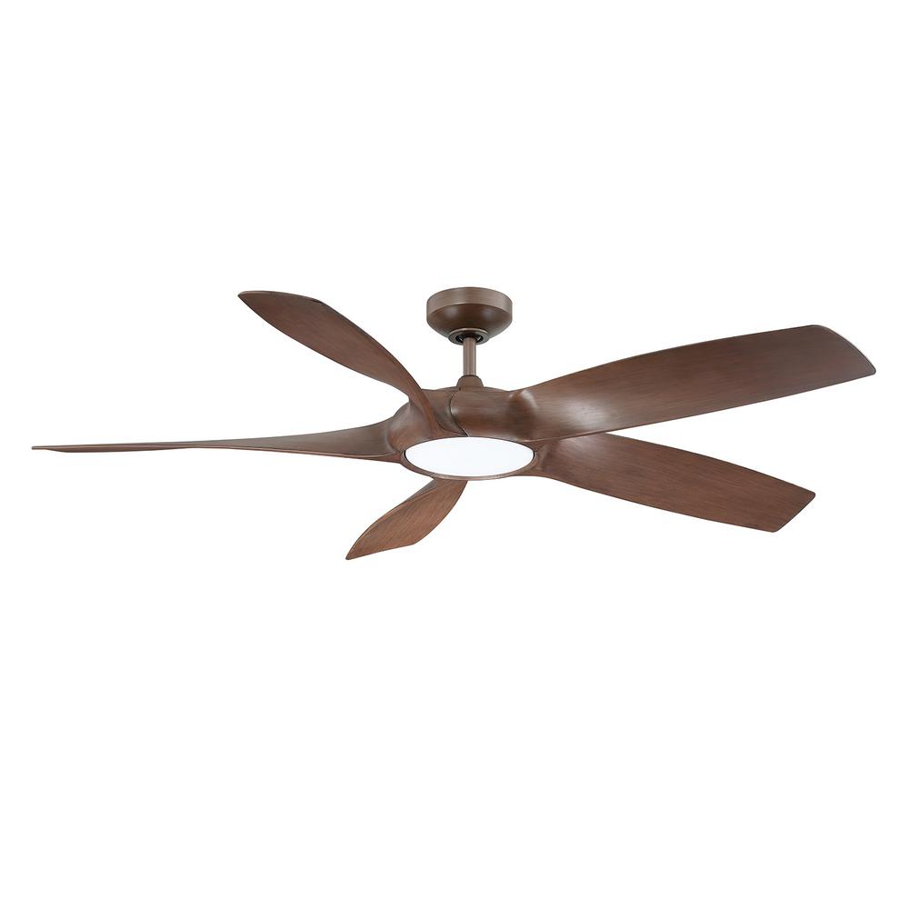 Designer S Choice Collection Blade Runner 54 In Led Russet Chestnut Ceiling Fan With Dc Motor