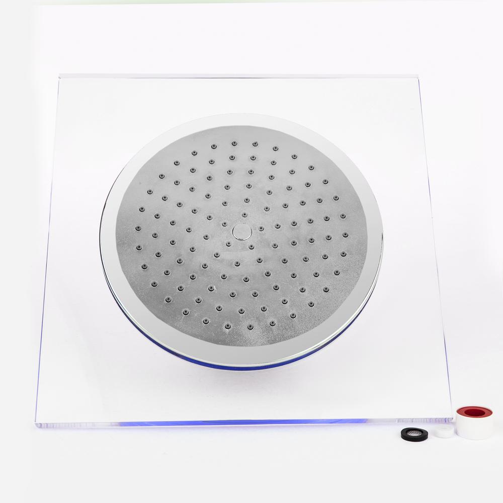AKDY 1-Spray 11.81 in. Single Wall Mount Square Fixed Rain Shower Head in Blue was $49.99 now $32.99 (34.0% off)