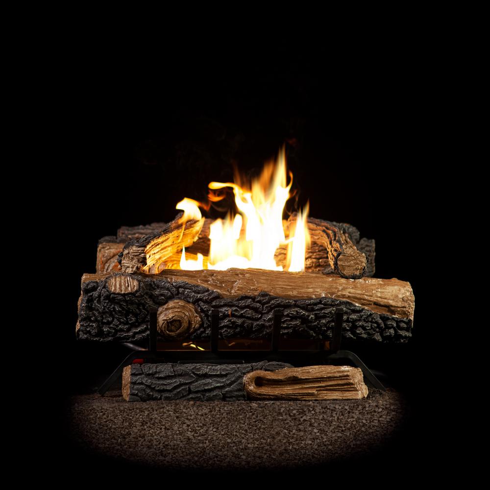 Remote Control Gas Logs Fireplace Logs The Home Depot