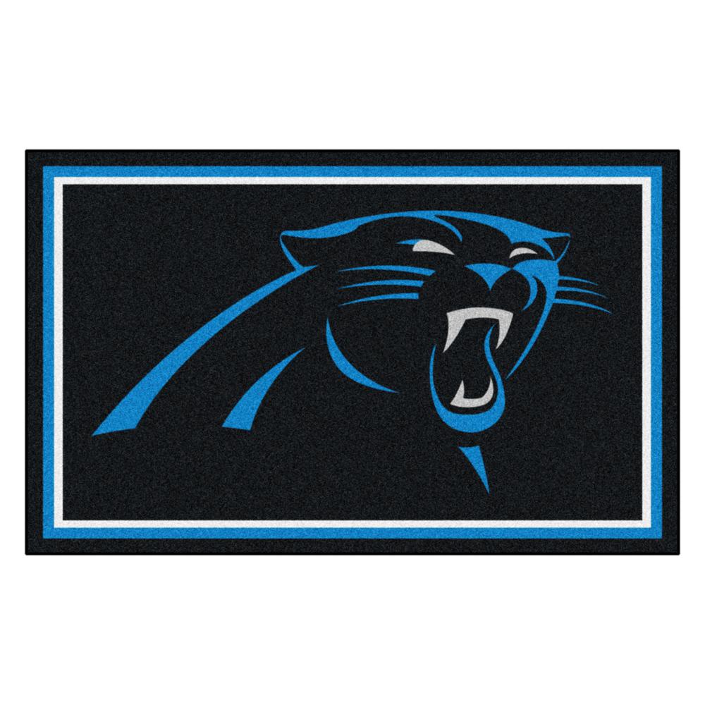 6 x 3.3, White Carolina Panthers Logo vinyl Sticker Decal