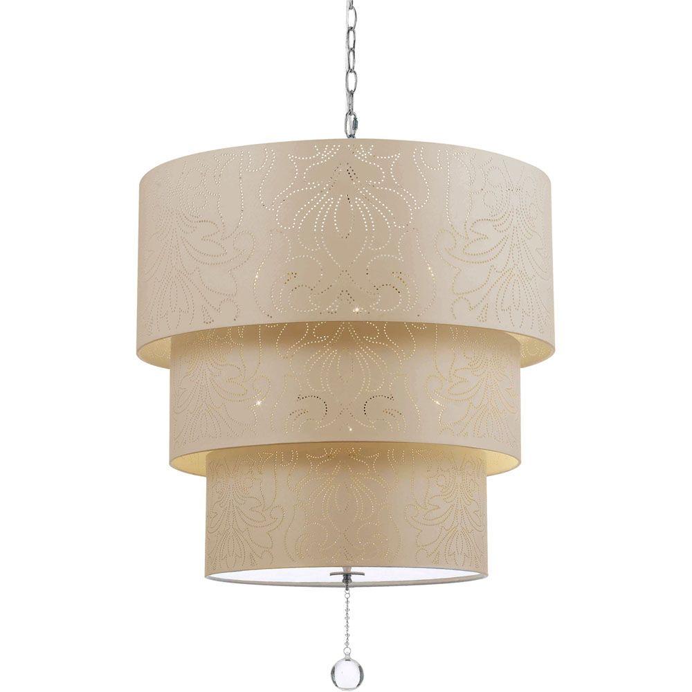 Af Lighting 9008 5 Light Cream Pendant 5h The Home Depot Af Lighting 9008 5 Light Cream Pendant