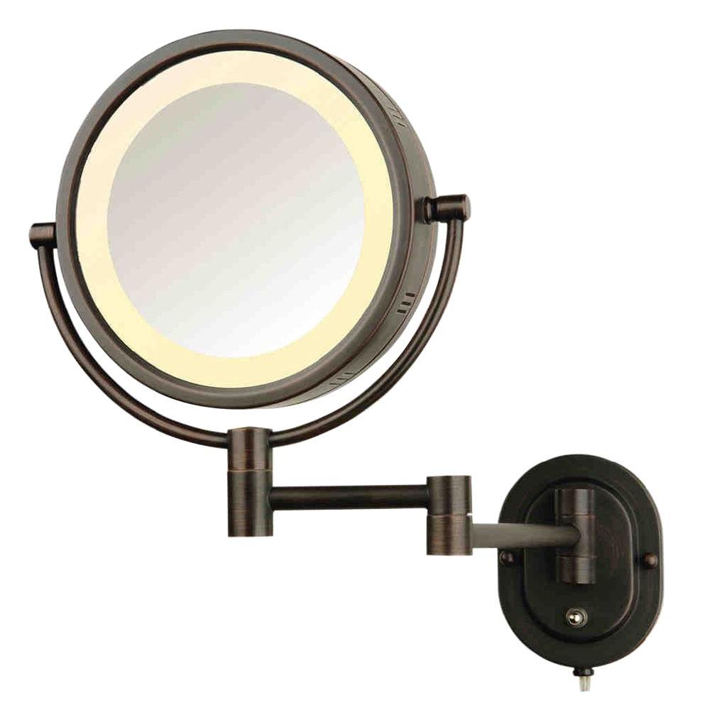 wall mounted lighted makeup mirror