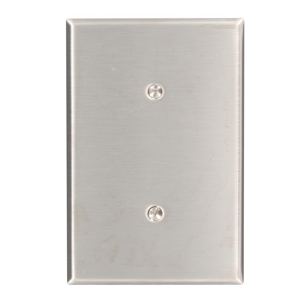 Leviton 1Gang No Device Blank Wallplate, Oversized, 302 Stainless