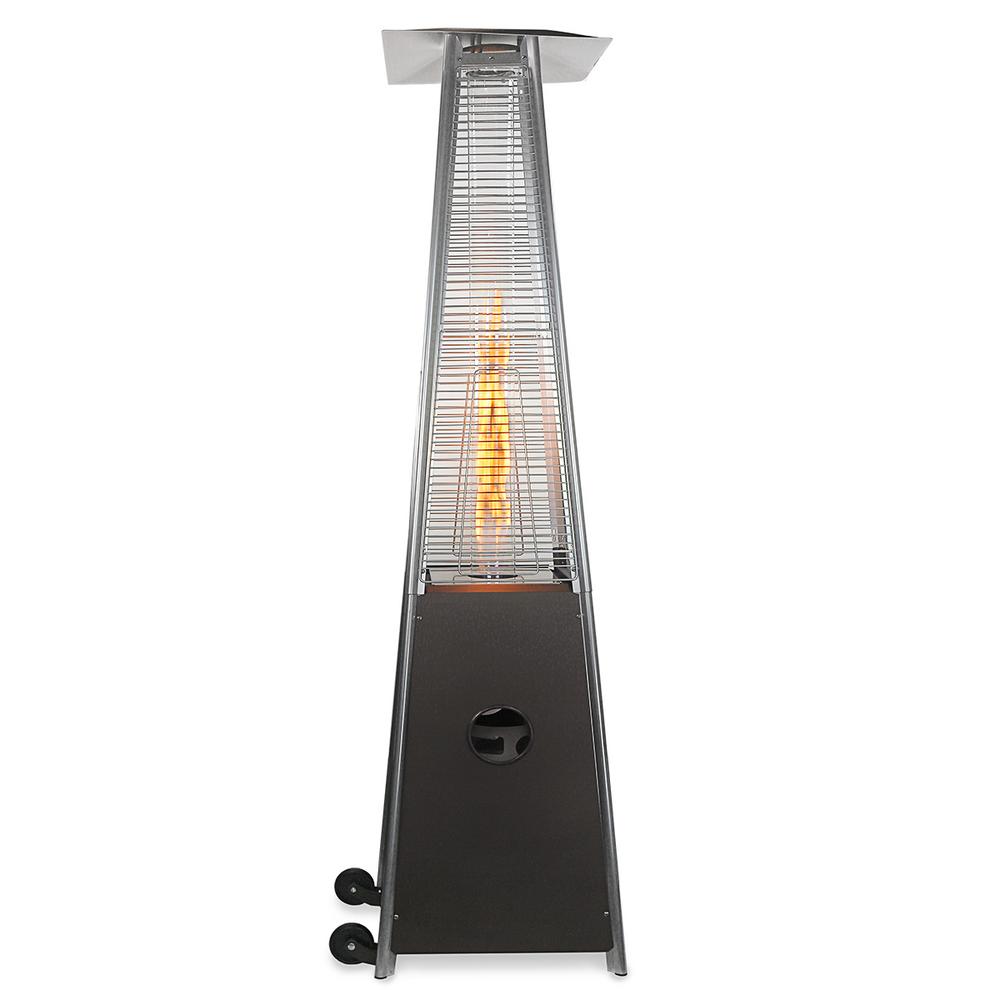 Xtremepowerus 40 000 Btu Stainless Steel Pyramid Propane Gas Patio Heater Mocha