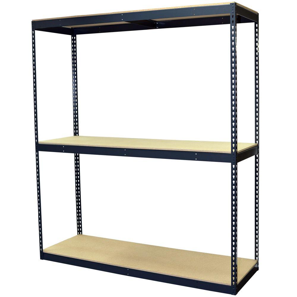 Storage Concepts 96 in. H x 72 in. W x 24 in. D 3Shelf Steel Boltless