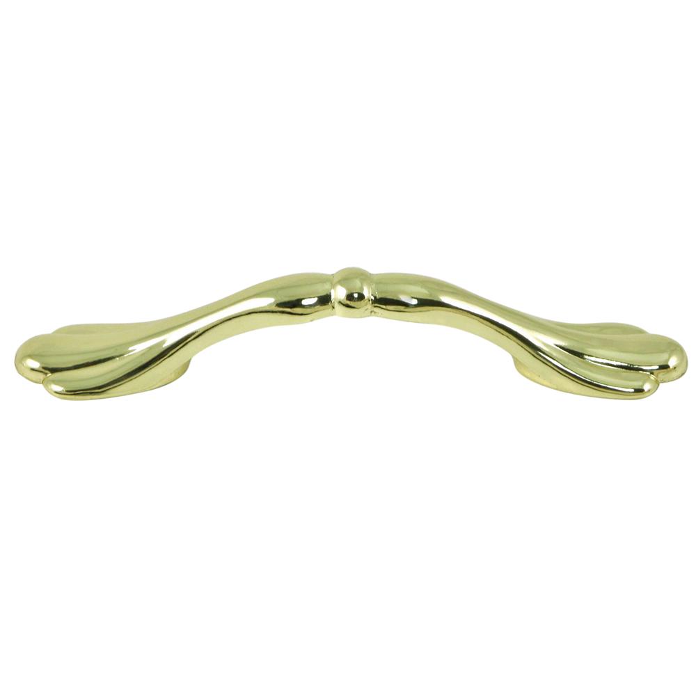 Stone Mill Hardware Bow Tie 3 in. CentertoCenter Polished Brass Arch PullCP1133PB