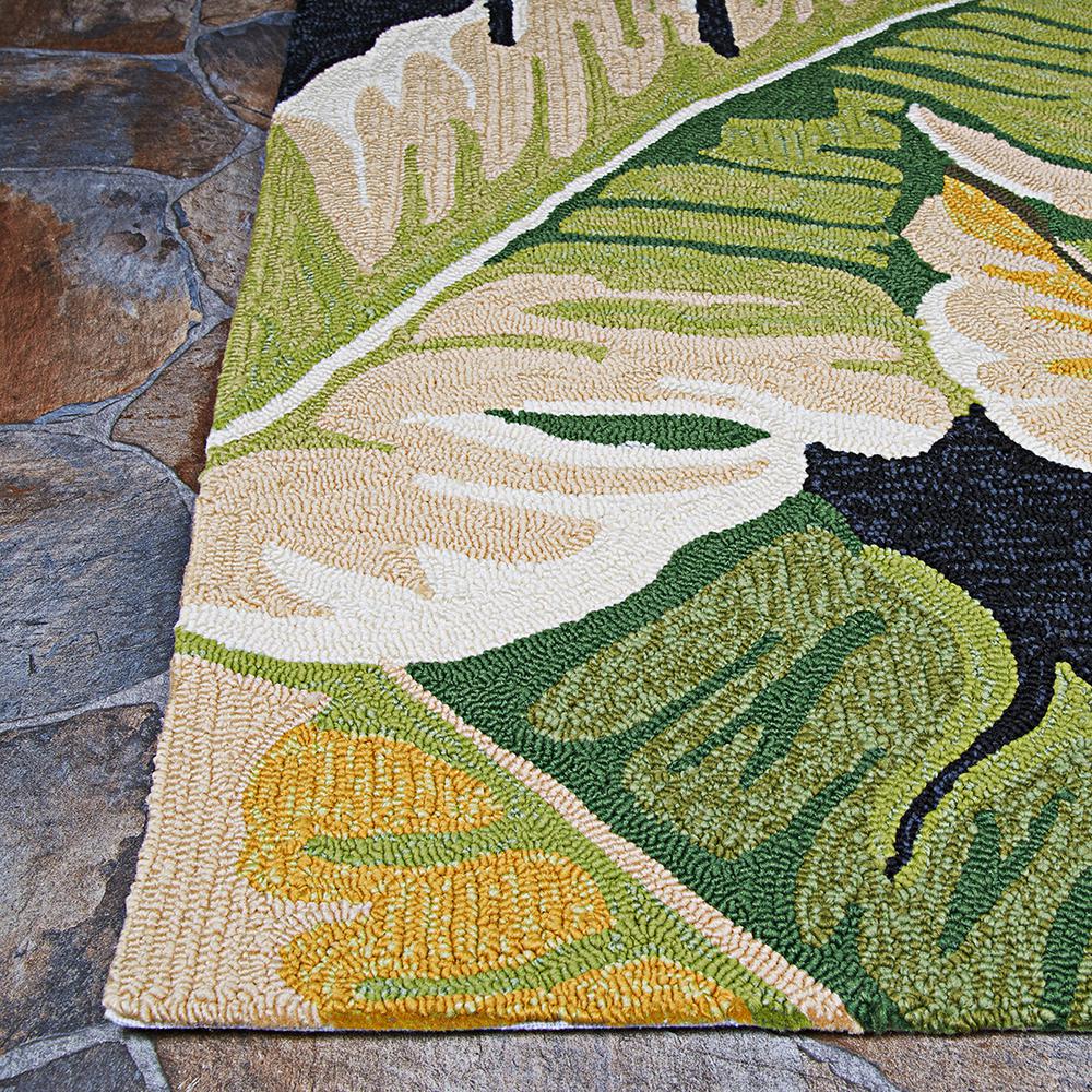 Couristan Covington Rainforest Forest Green Black 4 Ft X 6 Ft Indoor Outdoor Area Rug 49724000036056t The Home Depot