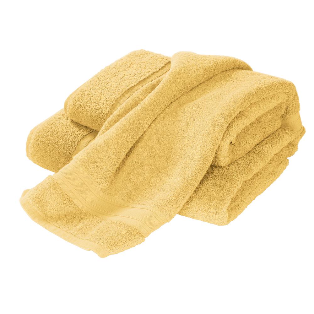 gold bath towels