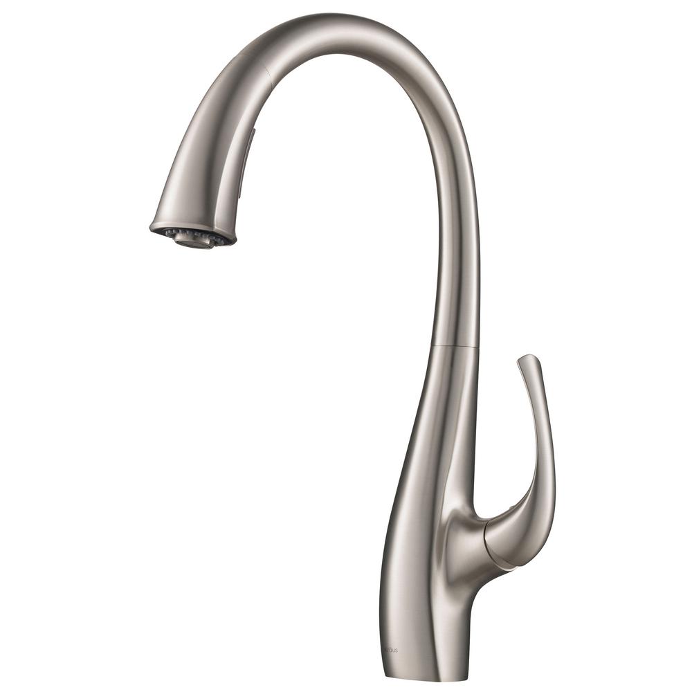 Kraus Spot Free Ansel Single Handle Pull Down Sprayer Kitchen