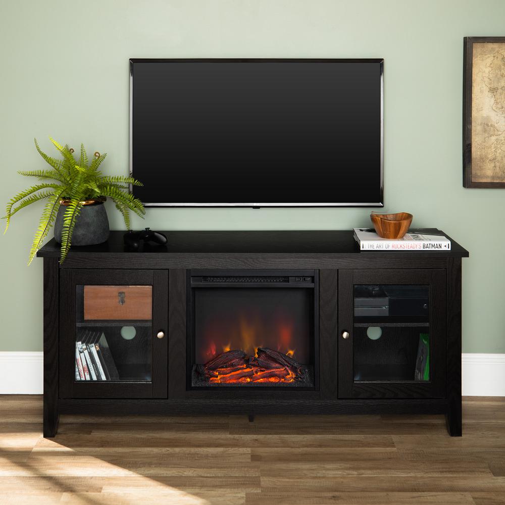 Blower Black Fireplace Tv Stands Electric Fireplaces The