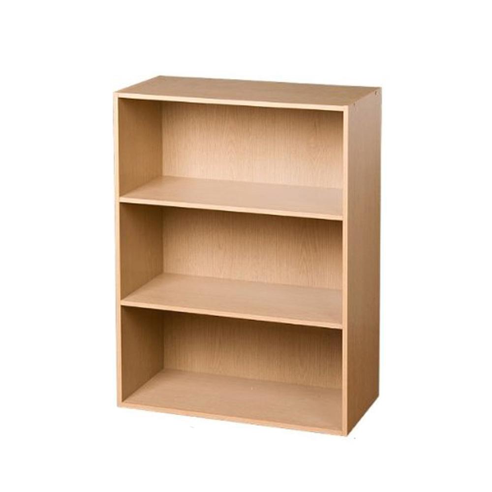 Llytech Inc Pasir 3shelf Steam Beech Bookcase with open shelves