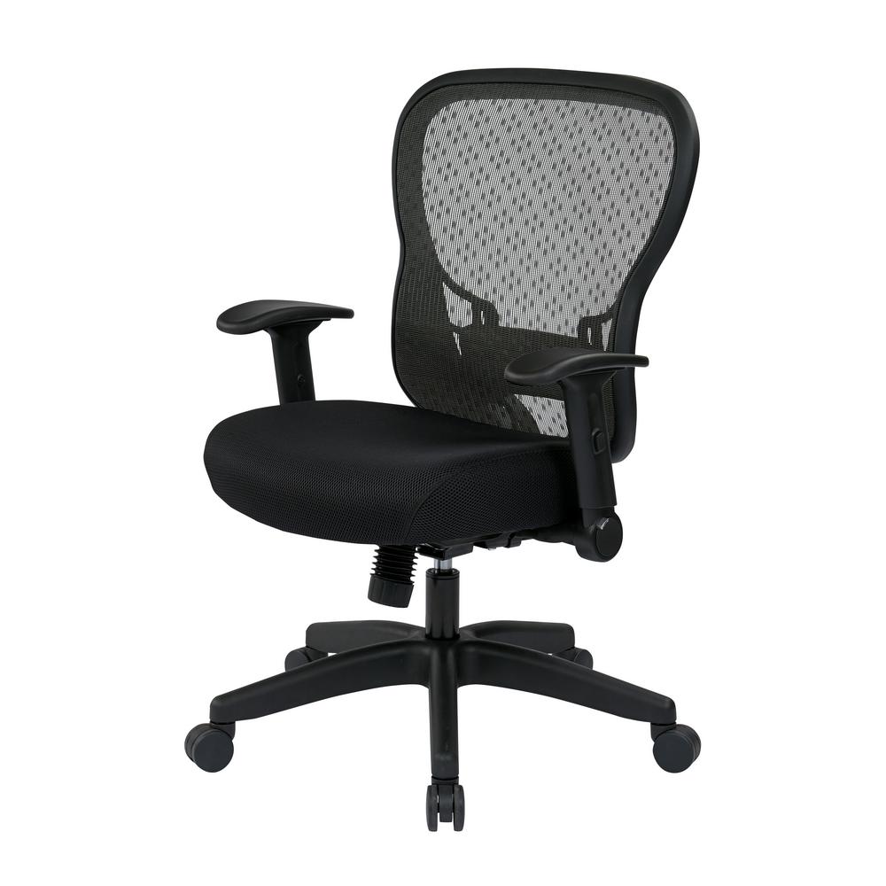 Office Star Products Deluxe R2 Spacegrid Back Chair With Memory Foam Mesh Seat Chair 529 3r2n1f2 The Home Depot