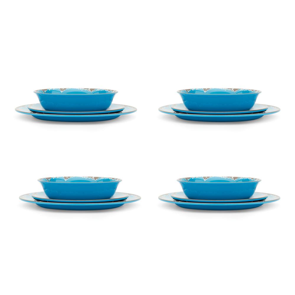 Fox Run 12-Piece Blue Melamine Dinnerware Set (Service for ... Fox Run 12-Piece Blue Melamine Dinnerware Set (Service for ... on Blue Fox Outdoor Living id=60688