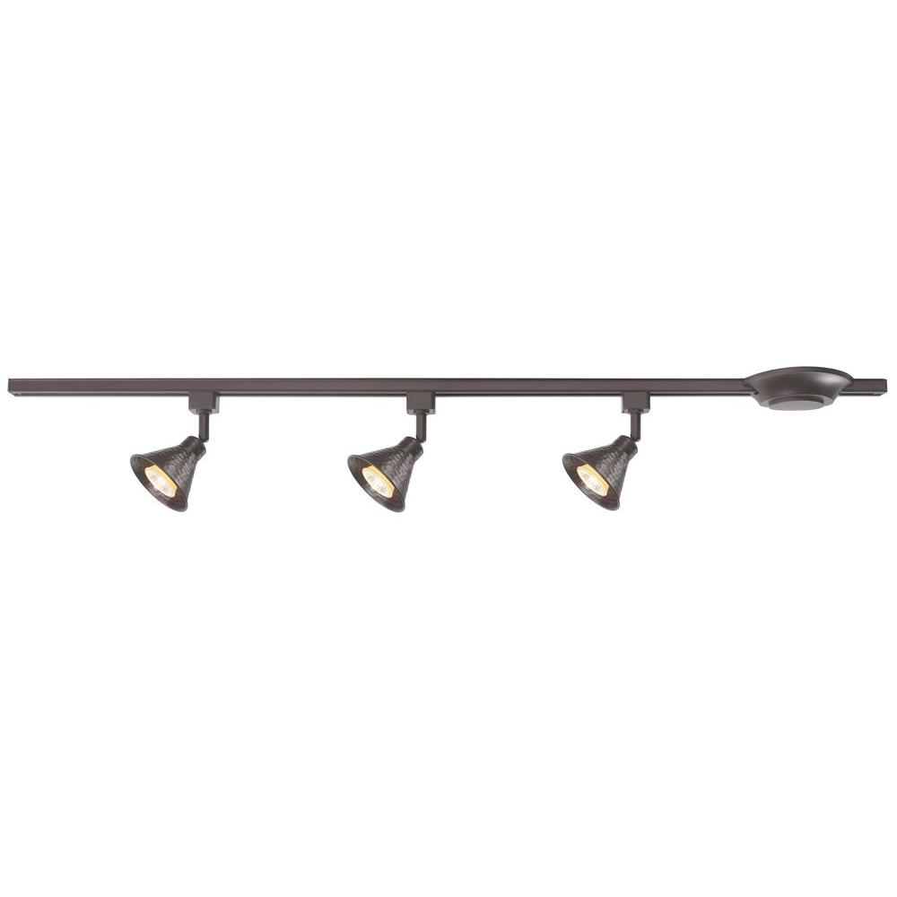 Commercial Electric 3Light Hammered Shade Linear Track Lighting Kit