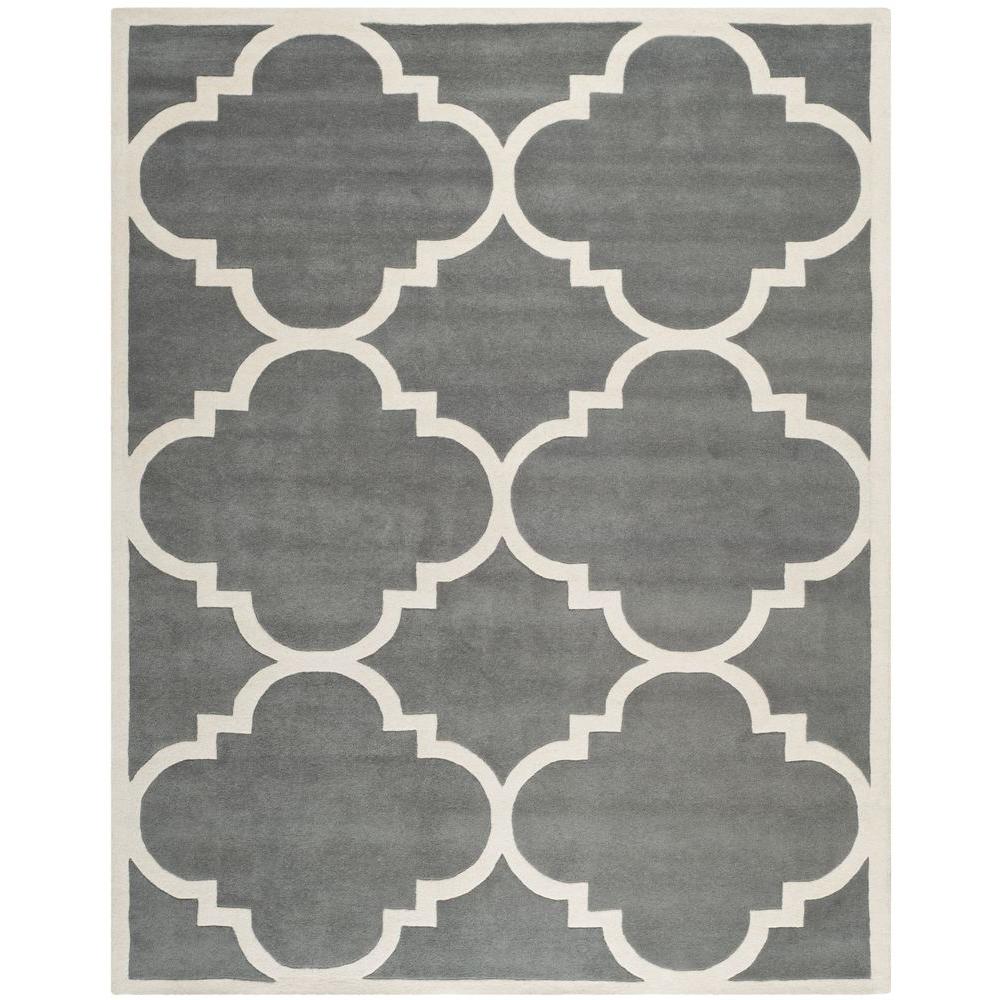 Safavieh Chatham Dark Grey/Ivory 8 ft. x 10 ft. Area RugCHT730D8 The Home Depot