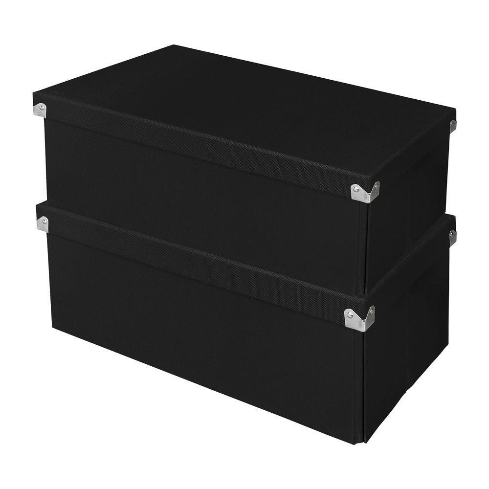 Storage Cubes Black Containers Organization Pop N Essential Box In Black 2 Pack