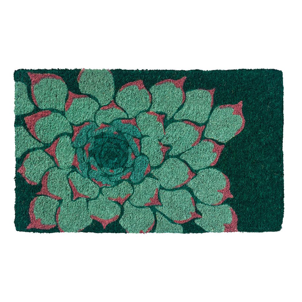 Entryways Succulent 30 In X 18 In Hand Woven Coconut Fiber Door