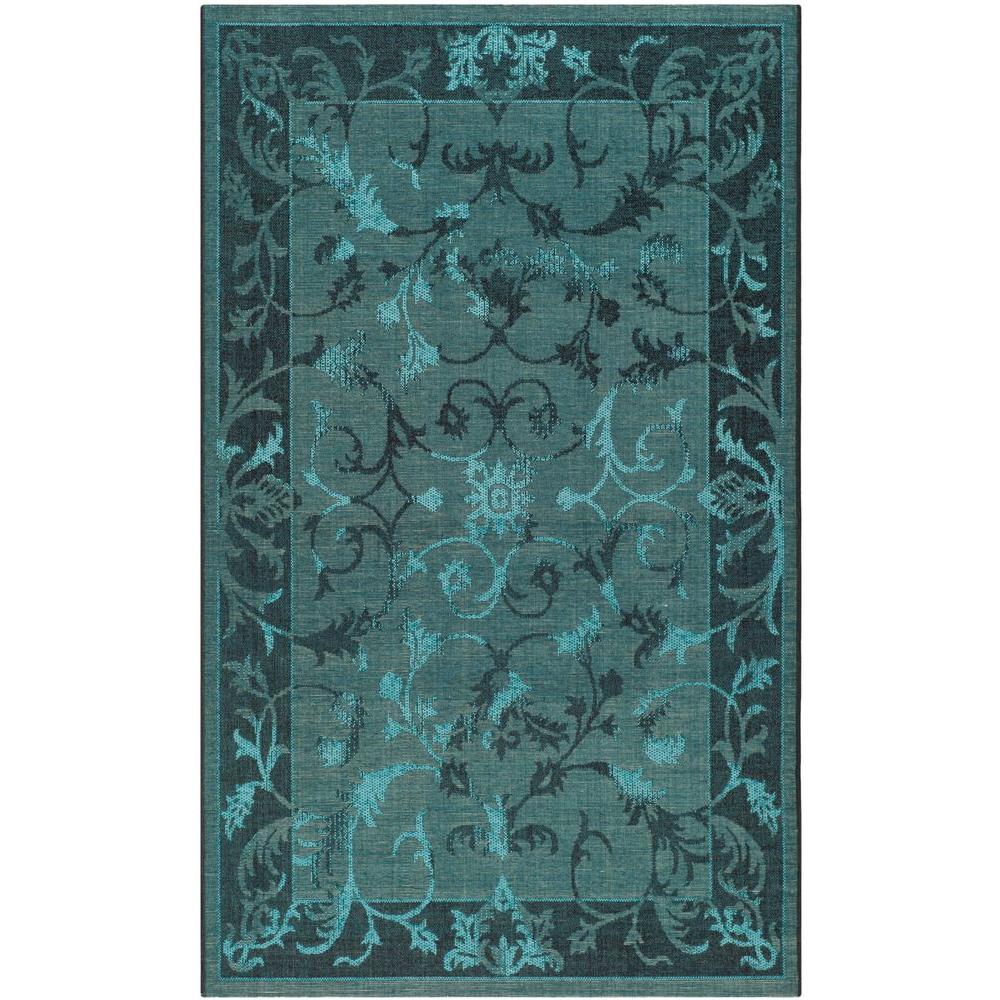 Safavieh Palazzo Black Turquoise 3 Ft X 5 Area Rug Pal127 56c4 Safavieh Palazzo Black Turquoise 3 Ft X 5 Area Rug