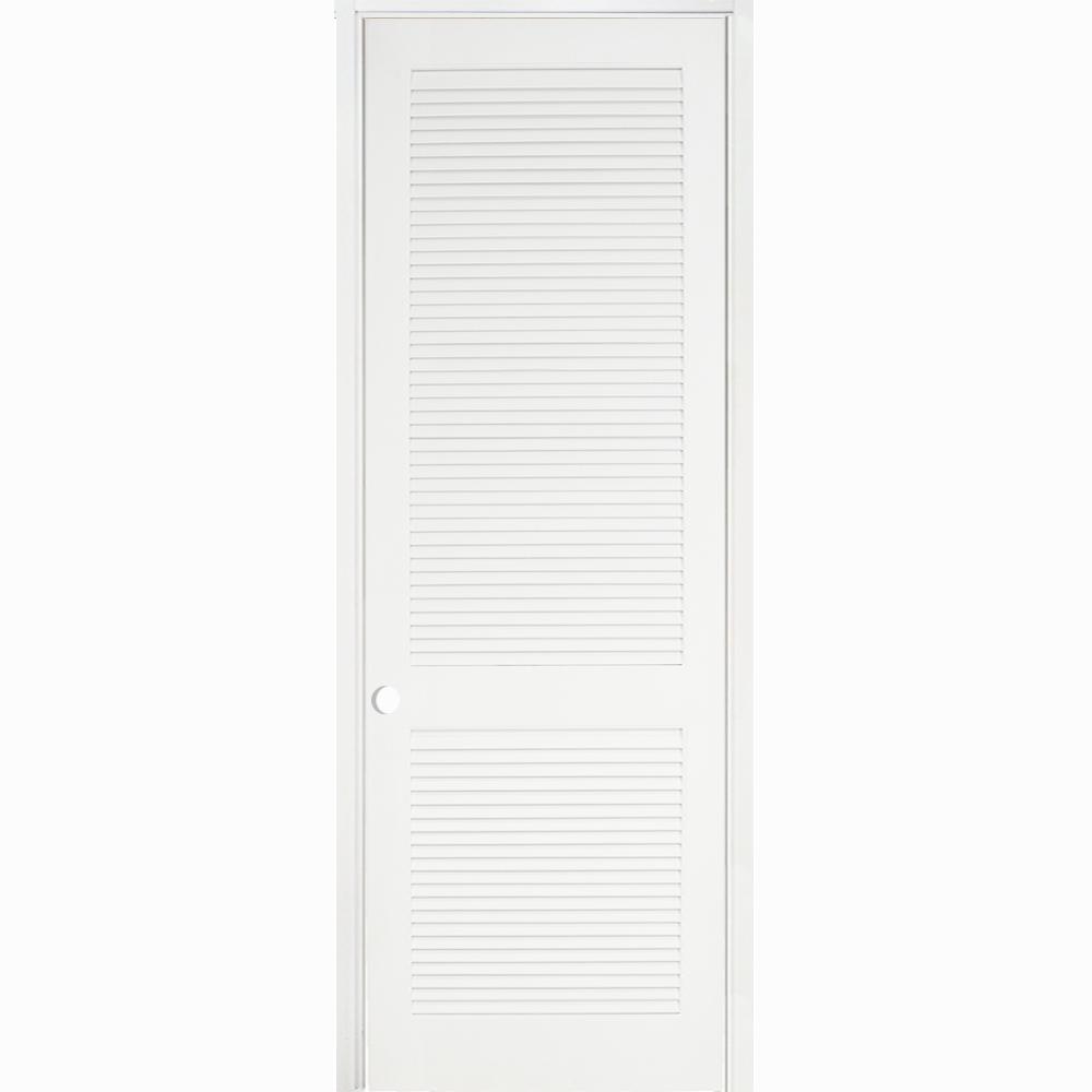 Krosswood Doors 32 in. x 96 in. Primed MDF 2 Panel Right Hand Prehung ...