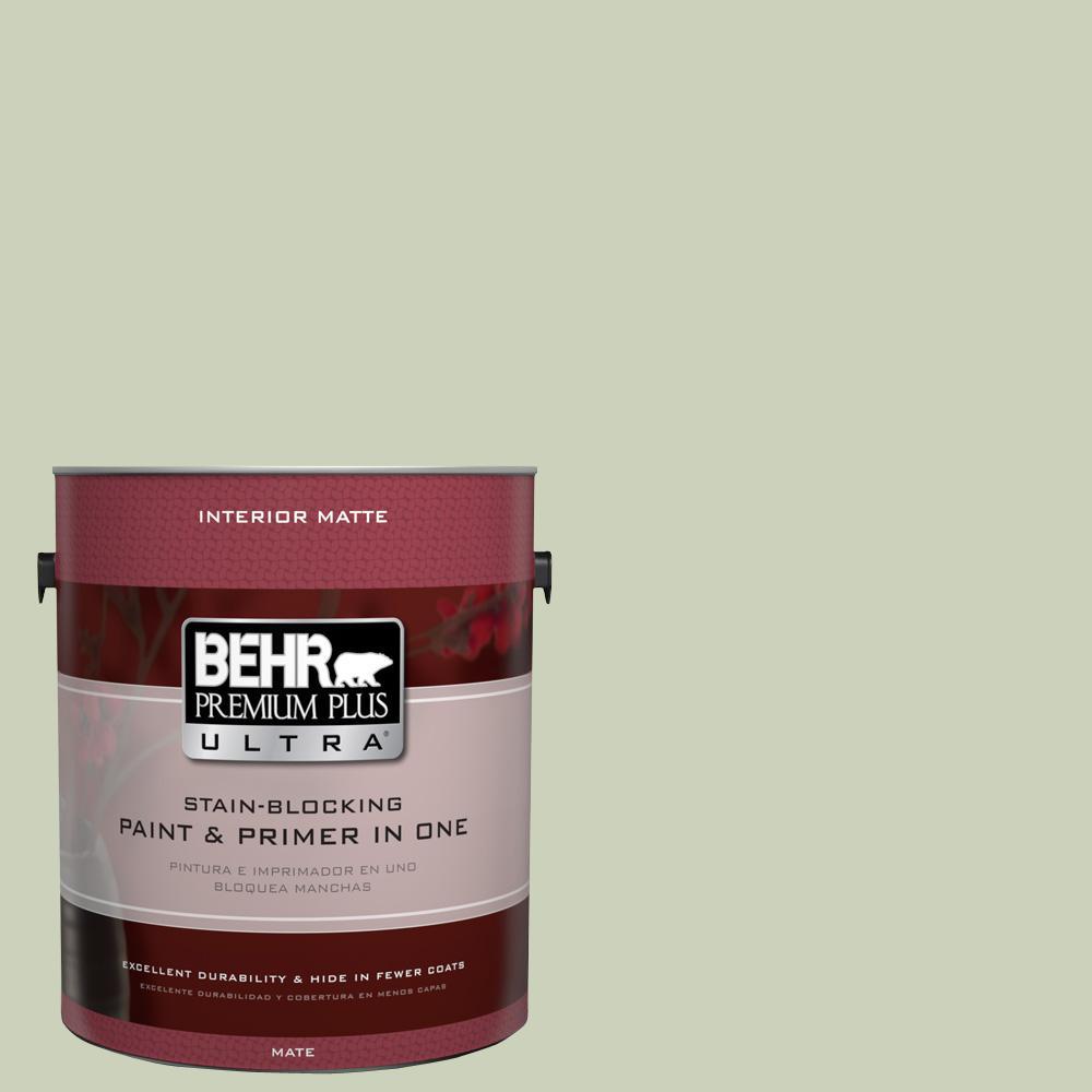 BEHR Premium Plus Ultra 1 gal. UL21012 Chinese Jade Interior Flat Enamel Paint175001 The