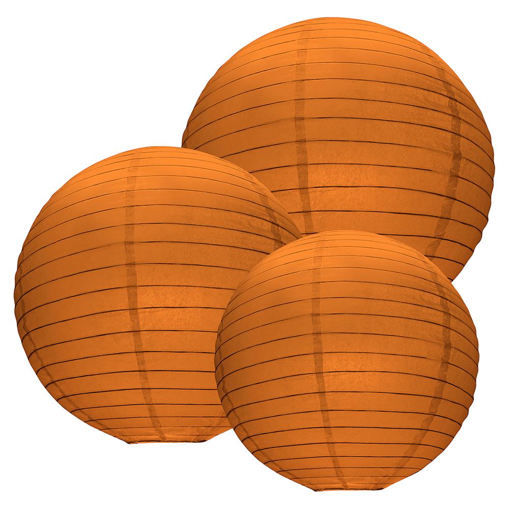 Lumabase Multi Size Sun Flower Orange Paper Lanterns 6 Count 72206 Lumabase Multi Size Sun Flower Orange Paper Lanterns 6 Count 72206 The Home Depot