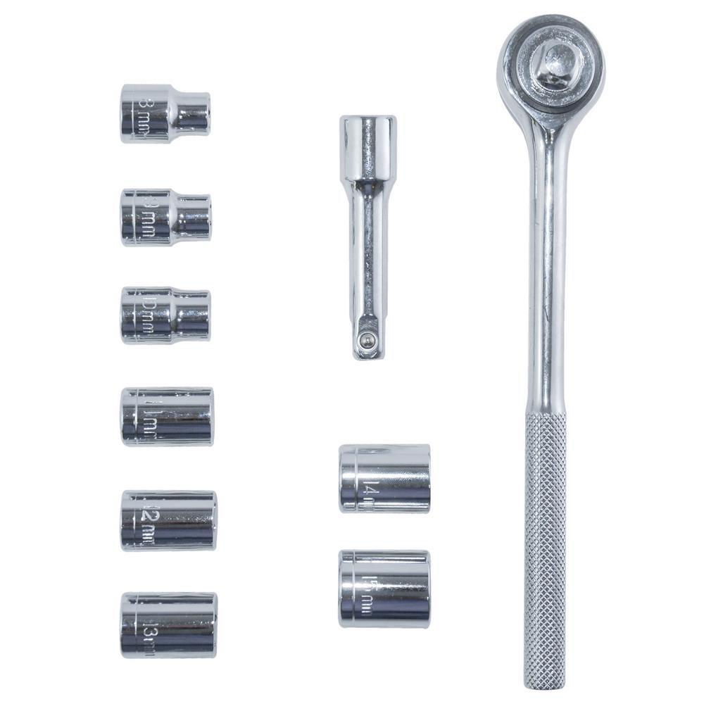 Best Value 3/8 in. Drive Socket and Ratchet Set (10Piece)H420501