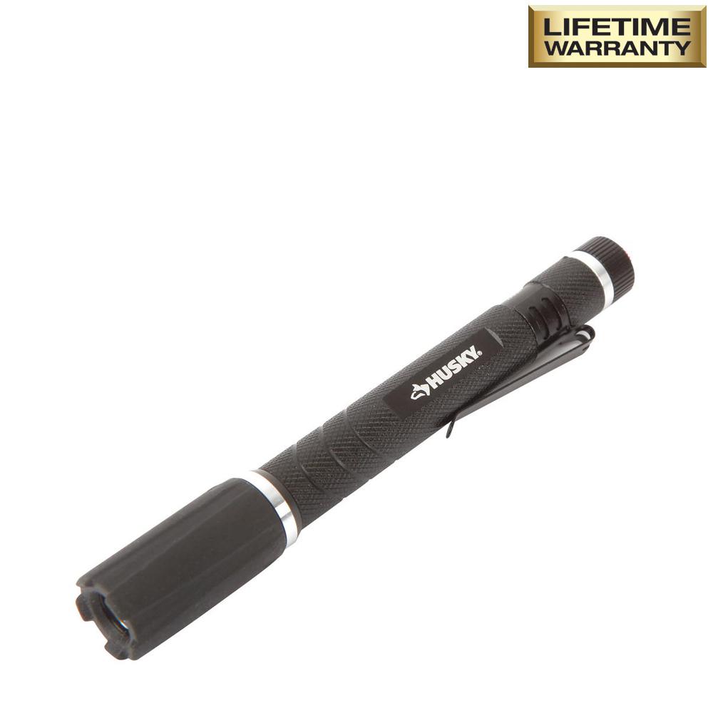 Husky 80 Lumen Virtually Unbreakable Aluminum Pen Light With Clip 80 Lumen Virtually Unbreakable Aluminum Pen Light With Clip