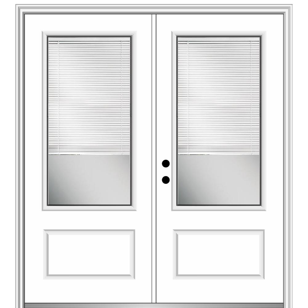 Mmi Door 72 In X 80 In Internal Blinds Right Hand Inswing 3 4