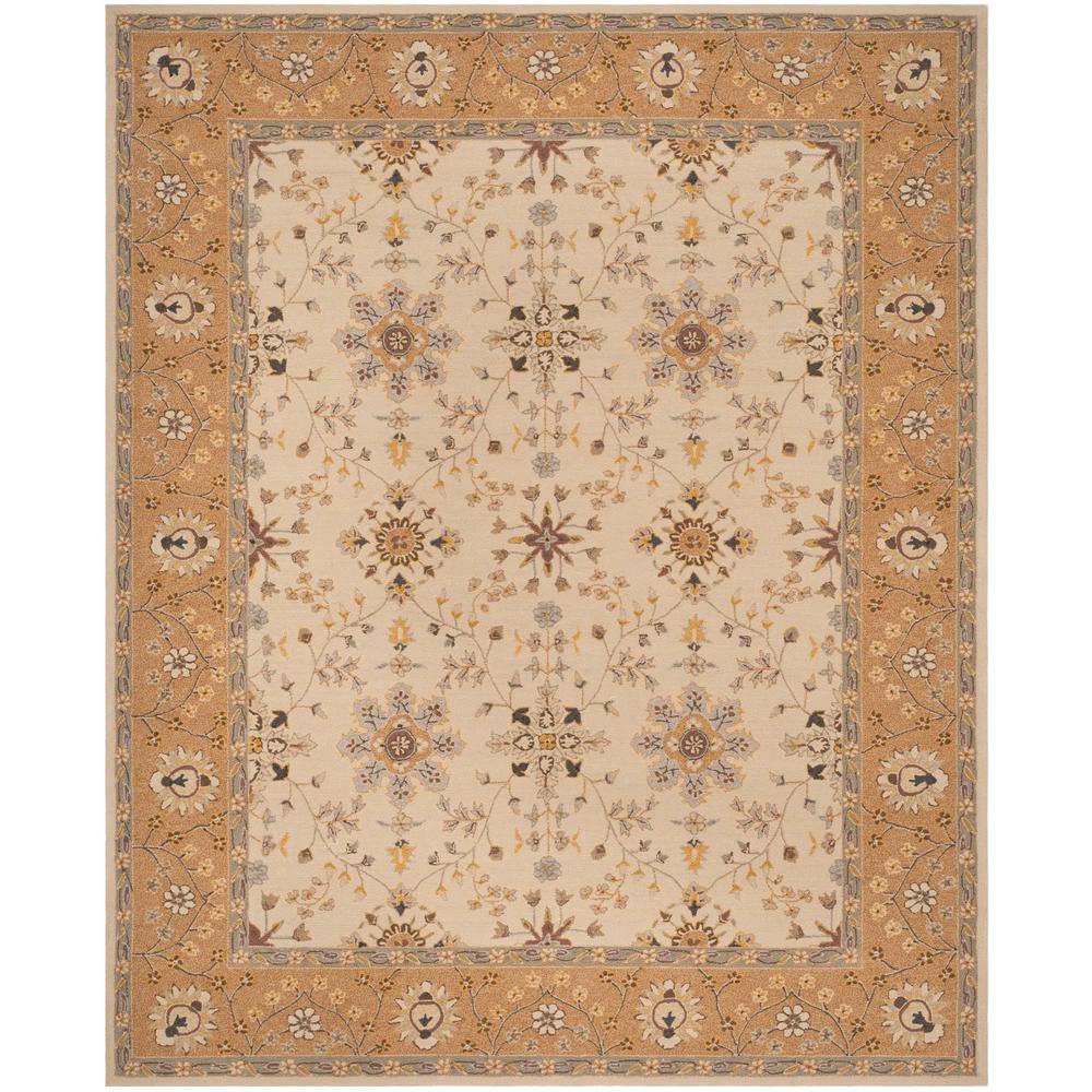 Safavieh Easy Care Ivory/Beige 9 ft. x 12 ft. Area Rug ...