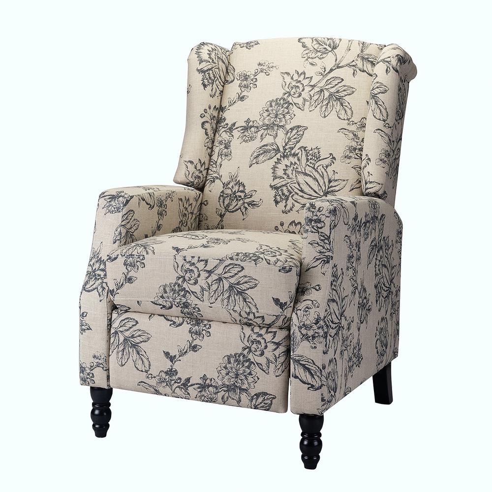 Jayden Creation Celia Indigo Wing Back Manual Recliner Choy0012 Indigo The Home Depot