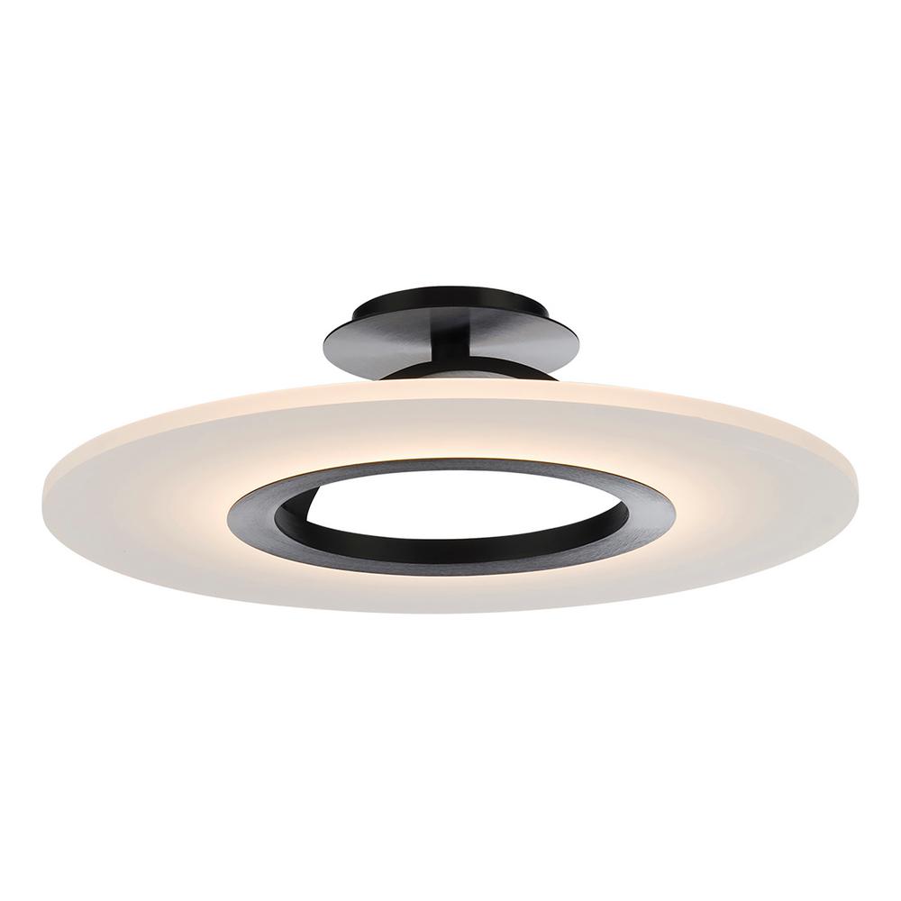 Access Lighting Orion 30 Watt 19 In White Integrated Led Flush Mount 50162ledd Wh Opl The Home Depot