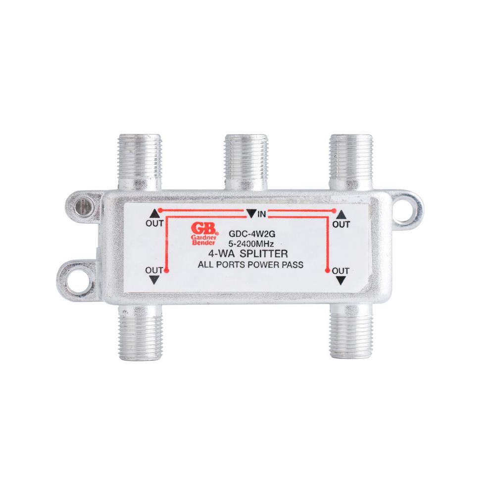 Gardner Bender Splitter Satellite/Digital TV 5 MHz 2.3 GHz 4Way