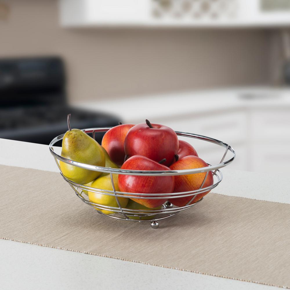 Home Basics Flat Wire Fruit Bowl Fb00459 The Depot Home Basics Flat Wire Fruit Bowl