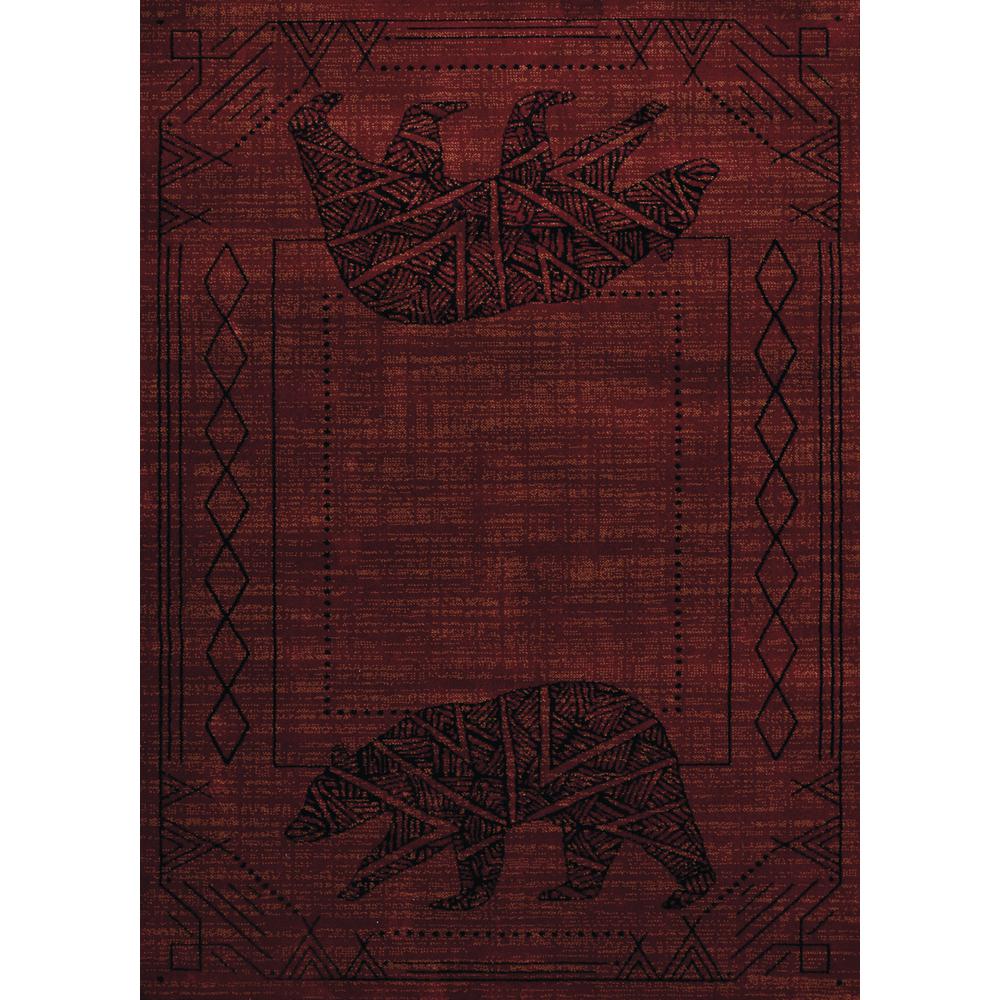 United Weavers Affinity Bear Cave Red 1 Ft. 10 In. X 3 Ft. Accent Rug