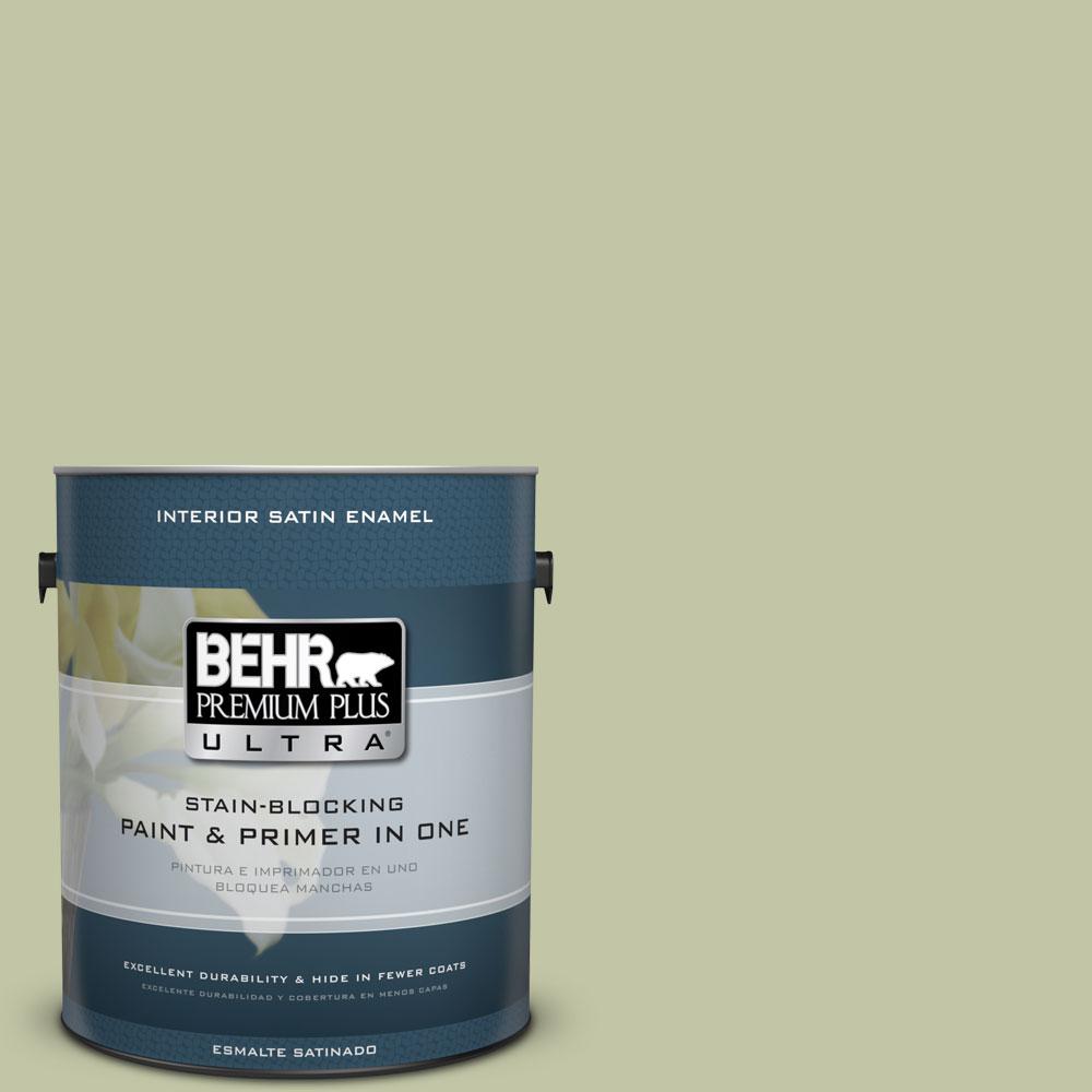 BEHR Premium Plus Ultra 1gal. 410E3 Rejuvenate Satin Enamel Interior Paint775401 The Home