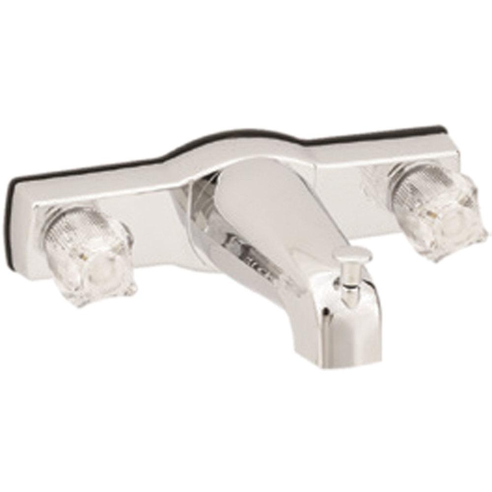 MOBILE HOME GARDEN TUB FILLER FAUCET ADJUSTABLE HI-arc SPOUT w// CRYSTAL HANDLES