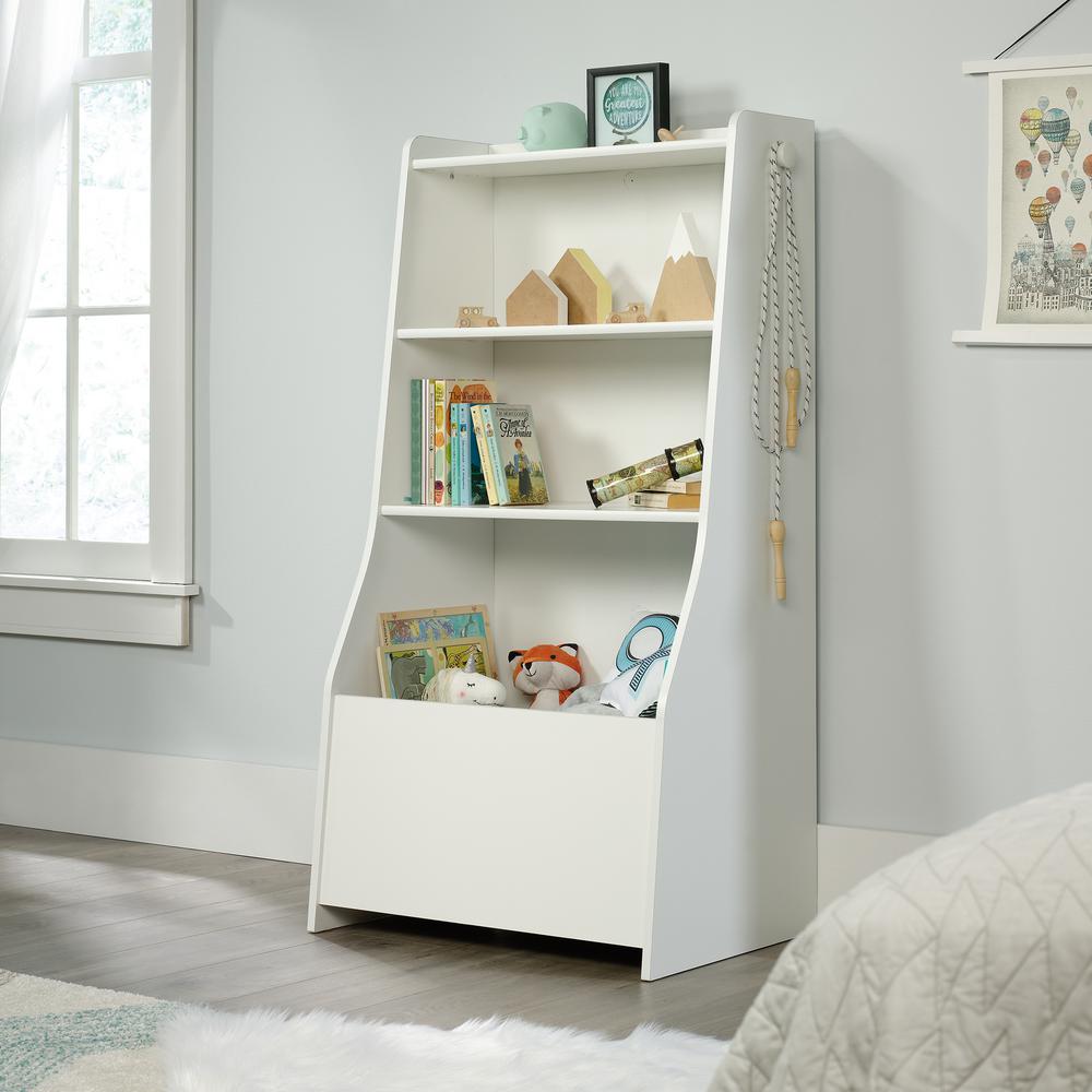 SAUDER Pinwheel Soft White Storage Bin Bookcase422600 The Home Depot