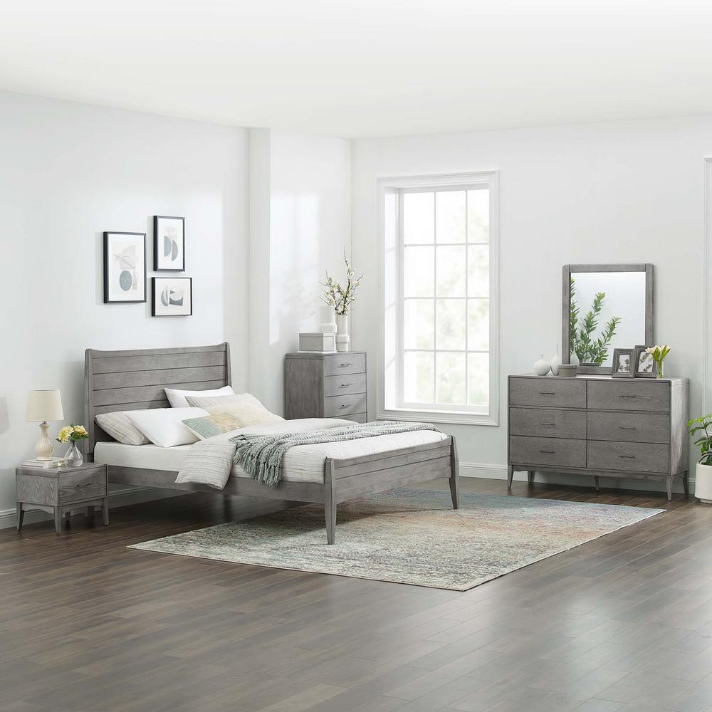 Modway Georgia 5 Piece Bedroom Set In Gray Mod 6723 Gry Set The Home Depot