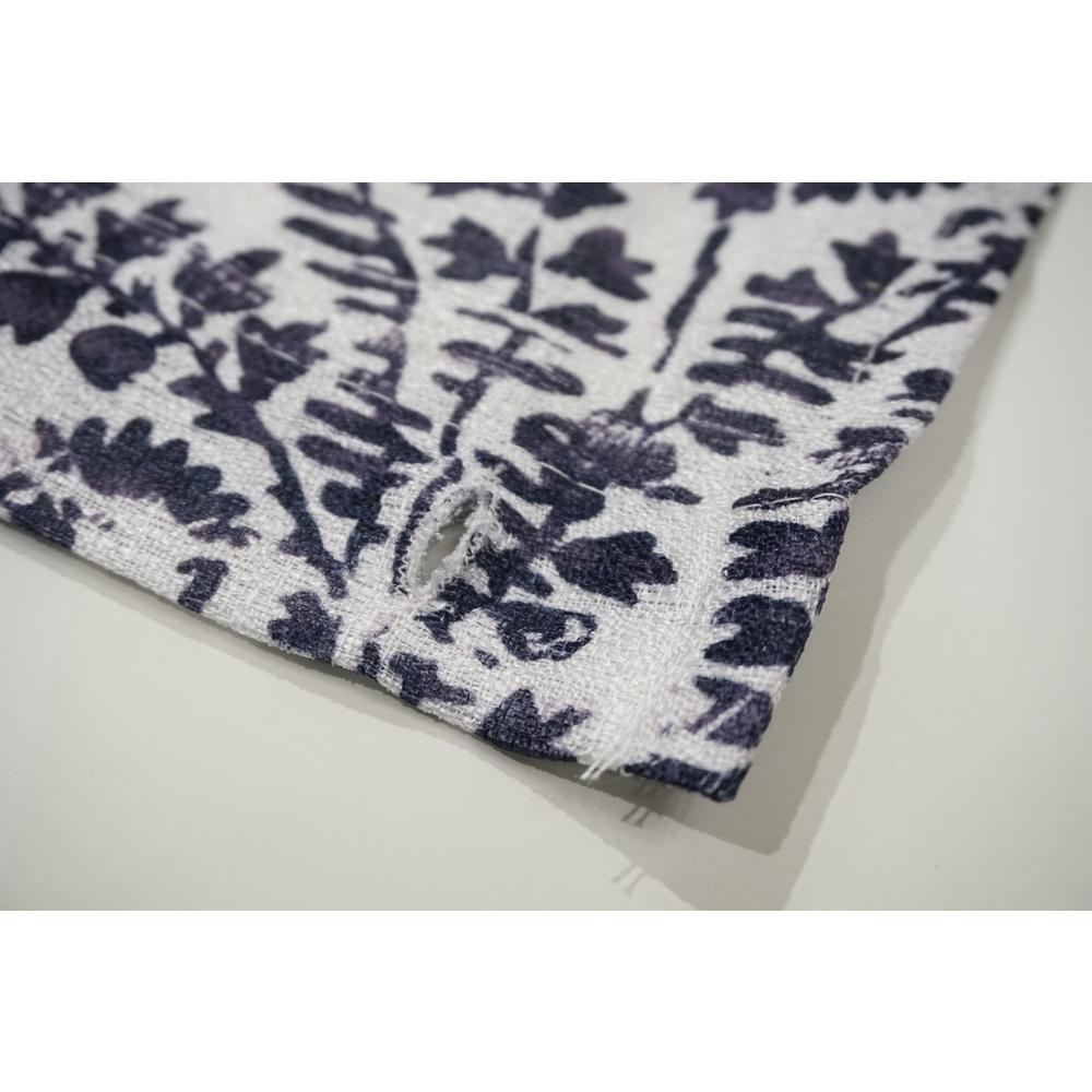Dainty Home Happy Summer 72 In Navy Damask Print Shower Curtain