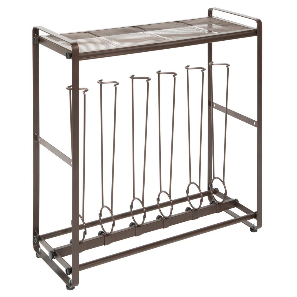 Richards 3 Pair Bronze Tilt Out Tall Boot Shoe Rack 100922 The Home Depot