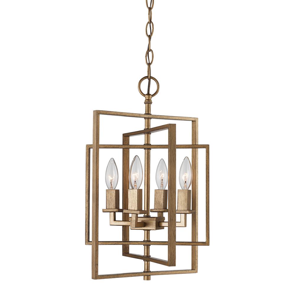 Bel Air Lighting El Capitan 4-Light Antique Gold Pendant