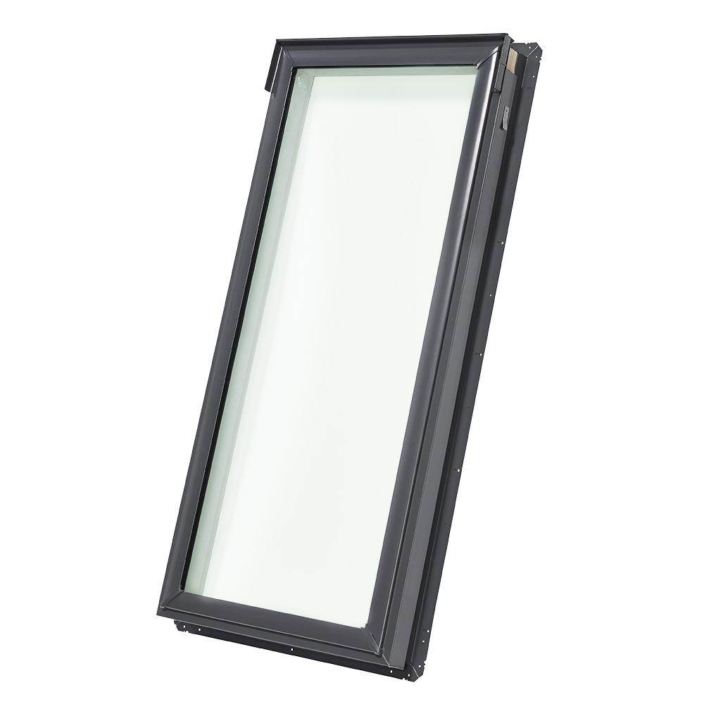 VELUX 21 In. X 45-3/4 In. Fixed Deck-Mount Skylight With Tempered Low ...