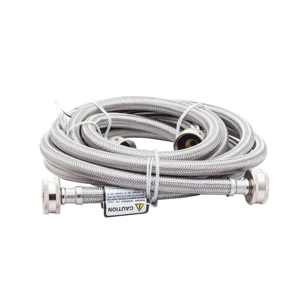 Stainless Steel Washing Machine 5/' Inlet Fill Hose with Washers