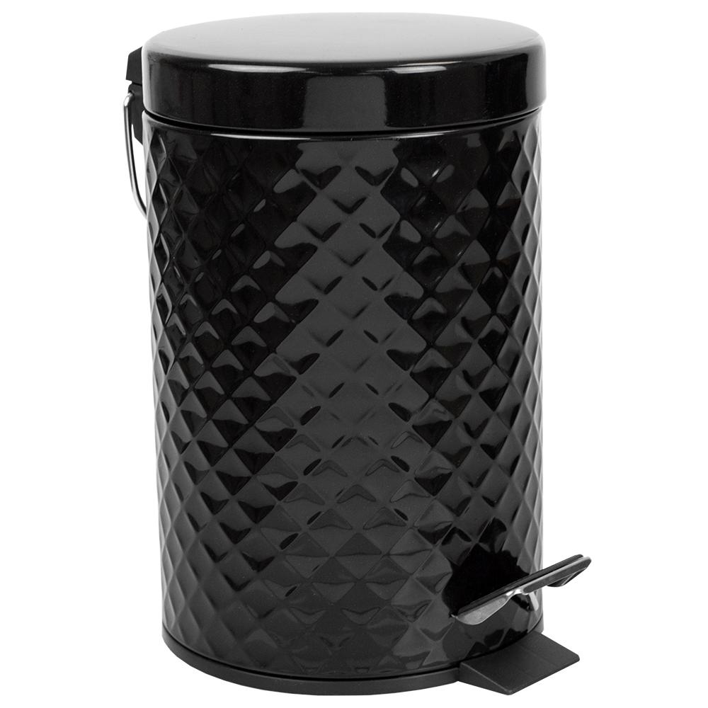 Home Basics 0.79 Gal. Black Textured Waste BinWB41545 The Home Depot