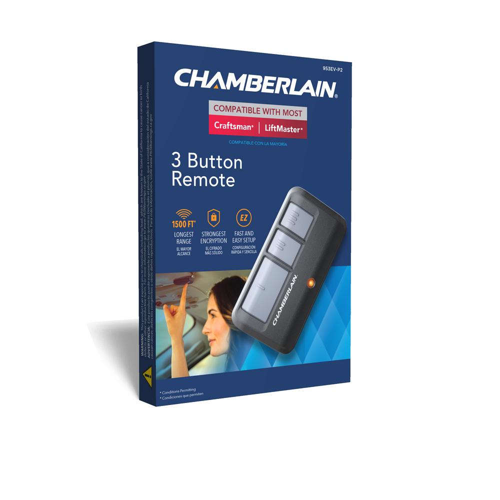 Chamberlain 3 Button Garage Door Remote Control 953ev P2 The Home Depot Chamberlain 3 Button Garage Door Remote Control 953ev P2 The Home Depot