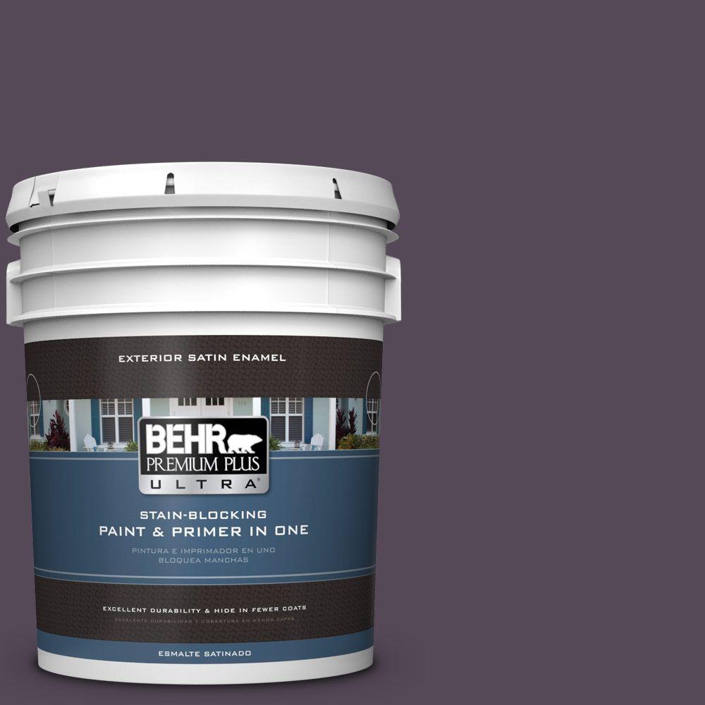 BEHR Premium Plus Ultra 5gal. 670F7 Blackberry Wine Satin Enamel