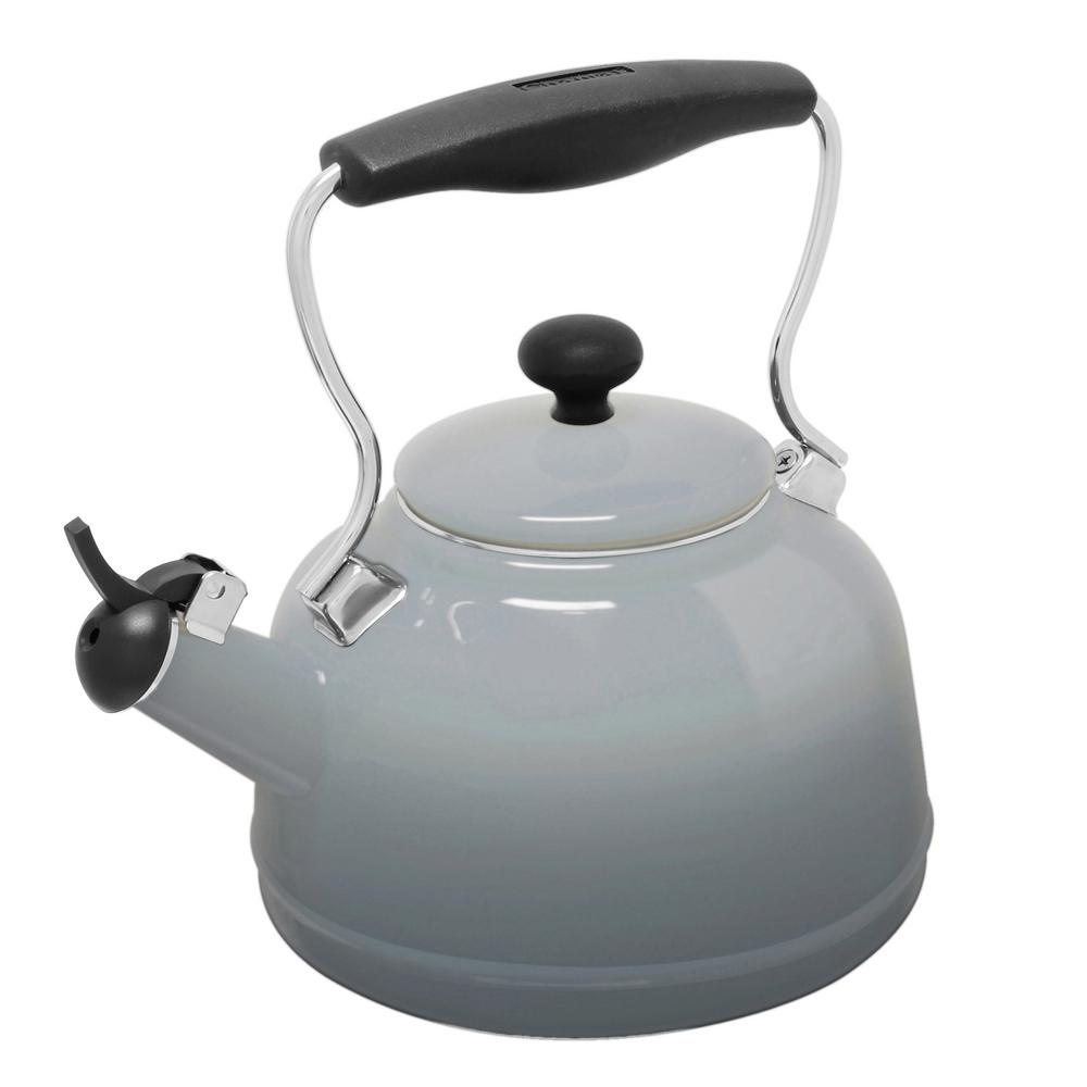 Vogelzang 3 Qt Tea Kettle For Use With Wood Stove Tk 02 The Home Vintage 6 8 Cups Enamel On Steel Ombre Fade Grey Tea Kettle